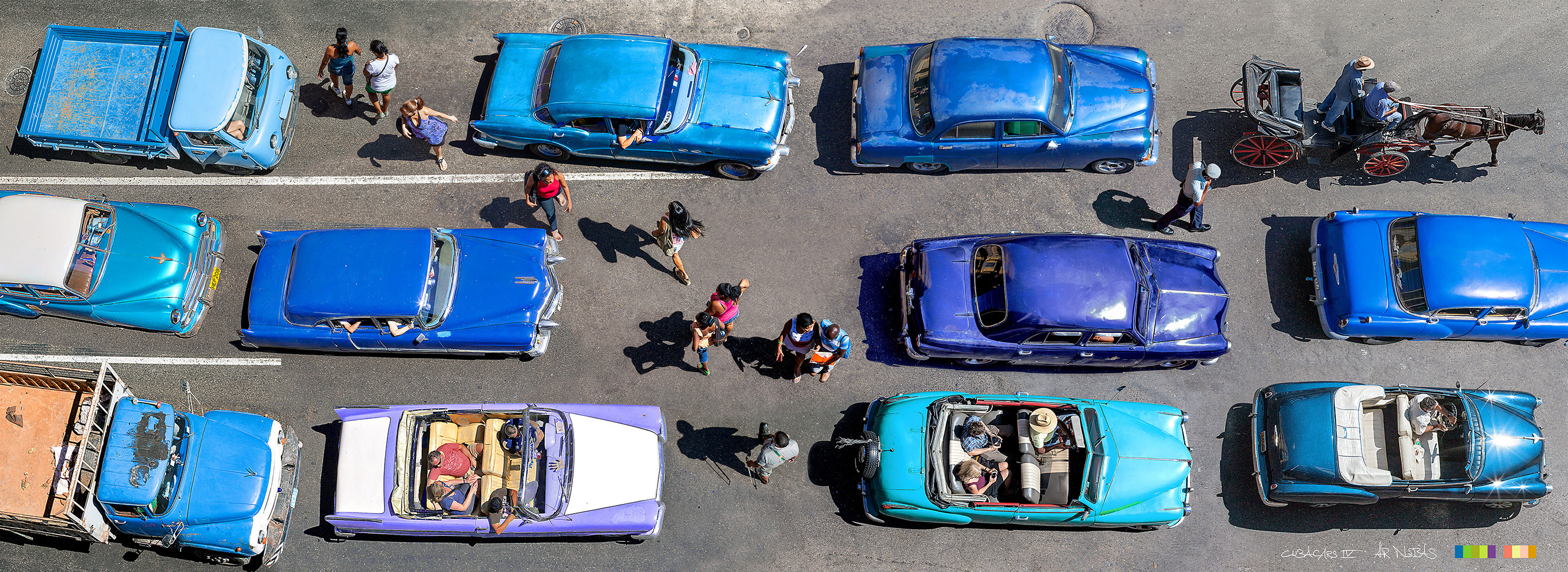 Cuba-Cars IV, 1500 x 600 mm, Fotoprint